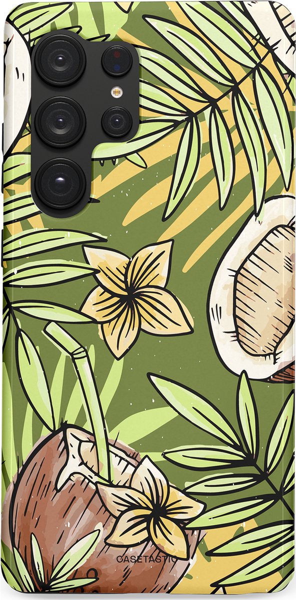Casetastic Hoesje Geschikt voor Samsung S25 Ultra - Stijlvolle Beschermende Duo-layer Case - Kokos Chill