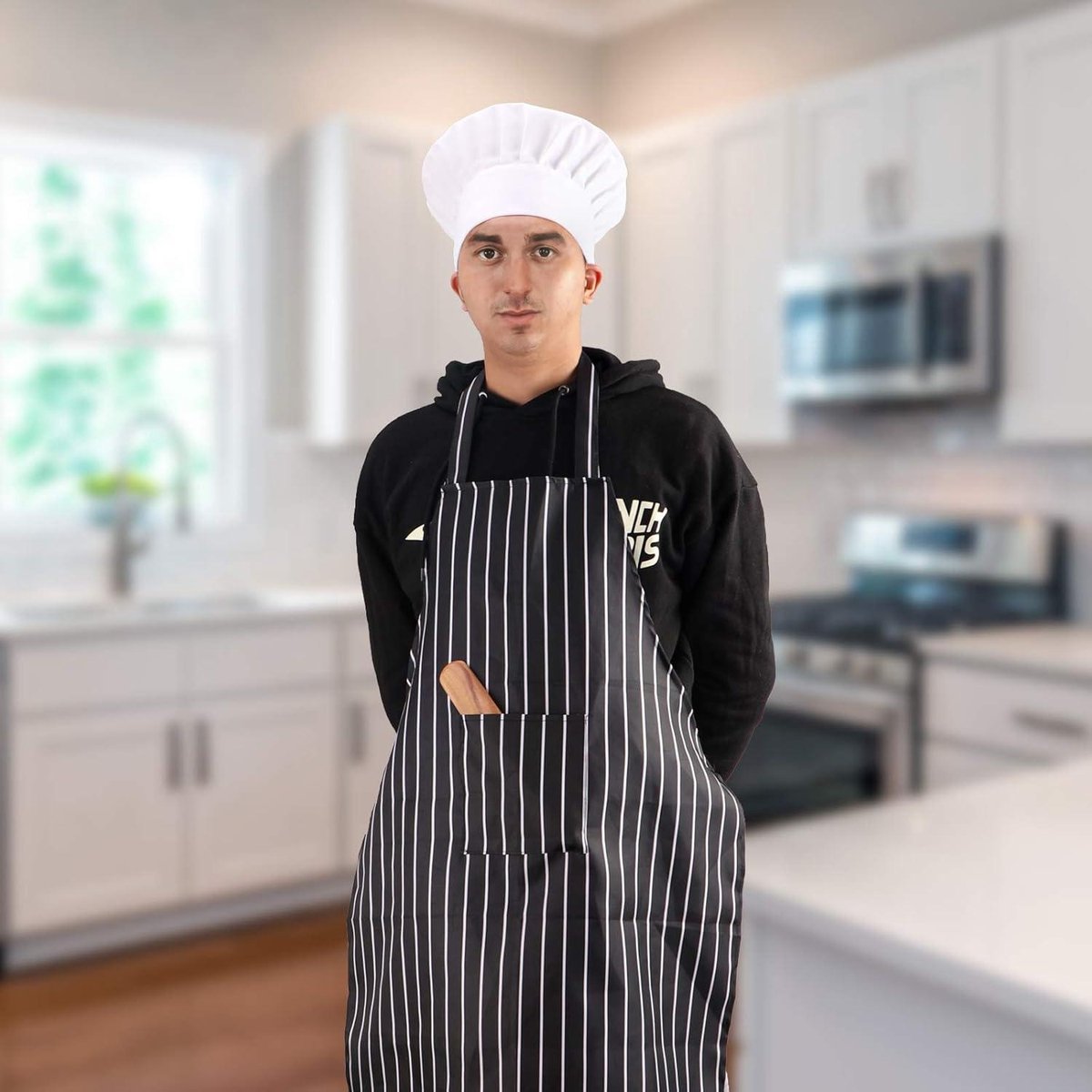 4 Packs Chef Schort Met 2 Zakken, Waterdicht Verstelbare Schort Voor Mannen Vrouwen Perfect Voor Keuken Koken Bakken Tuinieren Restaurant Barbecue Koffiehuis Professioneel Schort