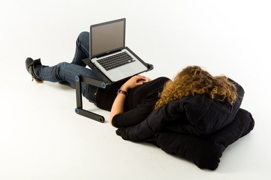 Laptop Tafel | Verstelbaar | laptopstandaard zwart | Wendbaar