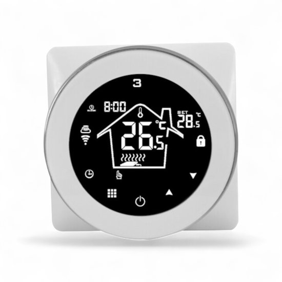AVIDSEN Home Flow Thermostaat, Slimme Verwarmingsregeling Voor Boiler Warmwaterverwarming Bekabeld Smartphone App Zonder Abonnement Eenvoudige Installatie 603360719