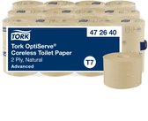 Bol.com Toiletpapier Tork T7 Advanced Optiserve Coreless 2-laags 94m naturel 472640 aanbieding