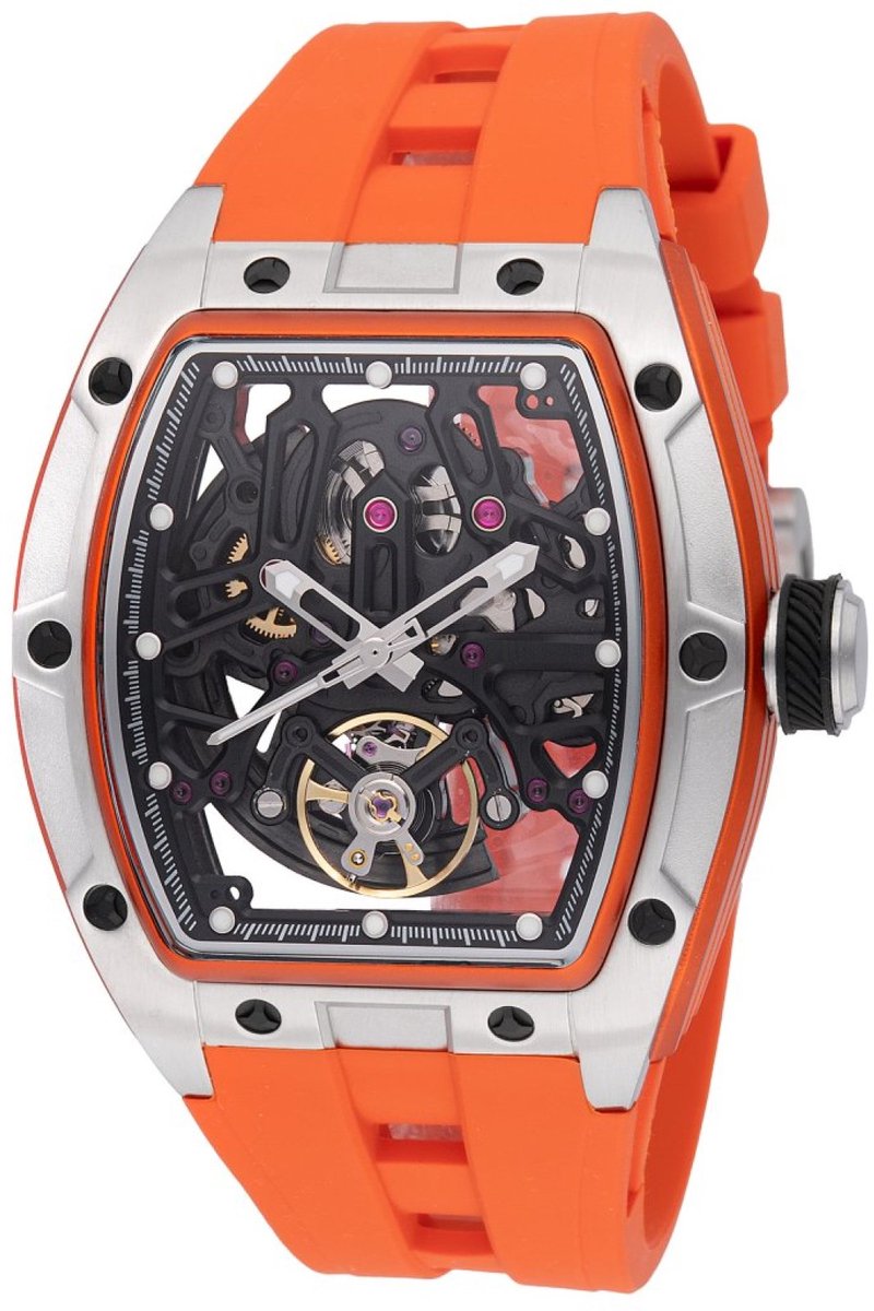 Invicta S1 Rally 49033 Heren Horloge - Waterdicht - Analoog - Automatisch Uurwerk - Roestvrij Staal met zwarte Wijzerplaat - 44mm