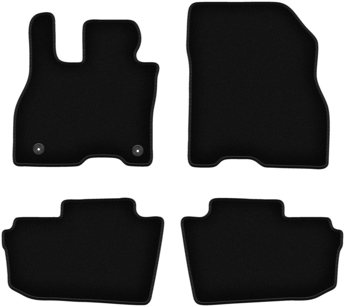 BASIC zwarte veloursmatten voor: Nissan Leaf II hatchback (2017-)