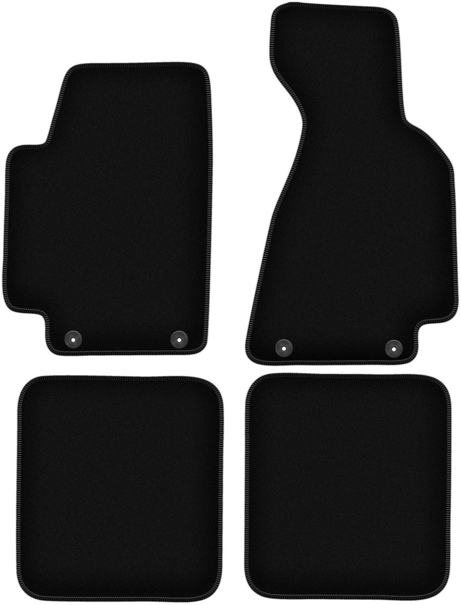 BASIC zwarte veloursmatten voor: Audi 80 B5 cabrio (1994-2000)