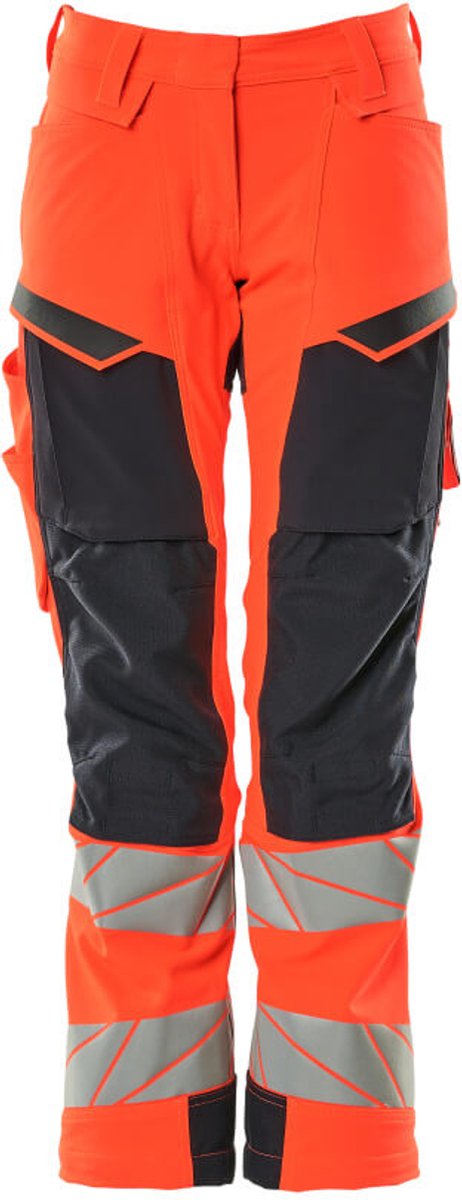 Mascot Accelerate Safe Broek met kniezakken 19078-511 - hi-vis rood/donkermarine - C38 - 82