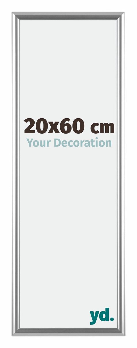 yd. Your Decoration - Fotolijst 20x60 cm - Kunststof - Zilver - Bordeaux