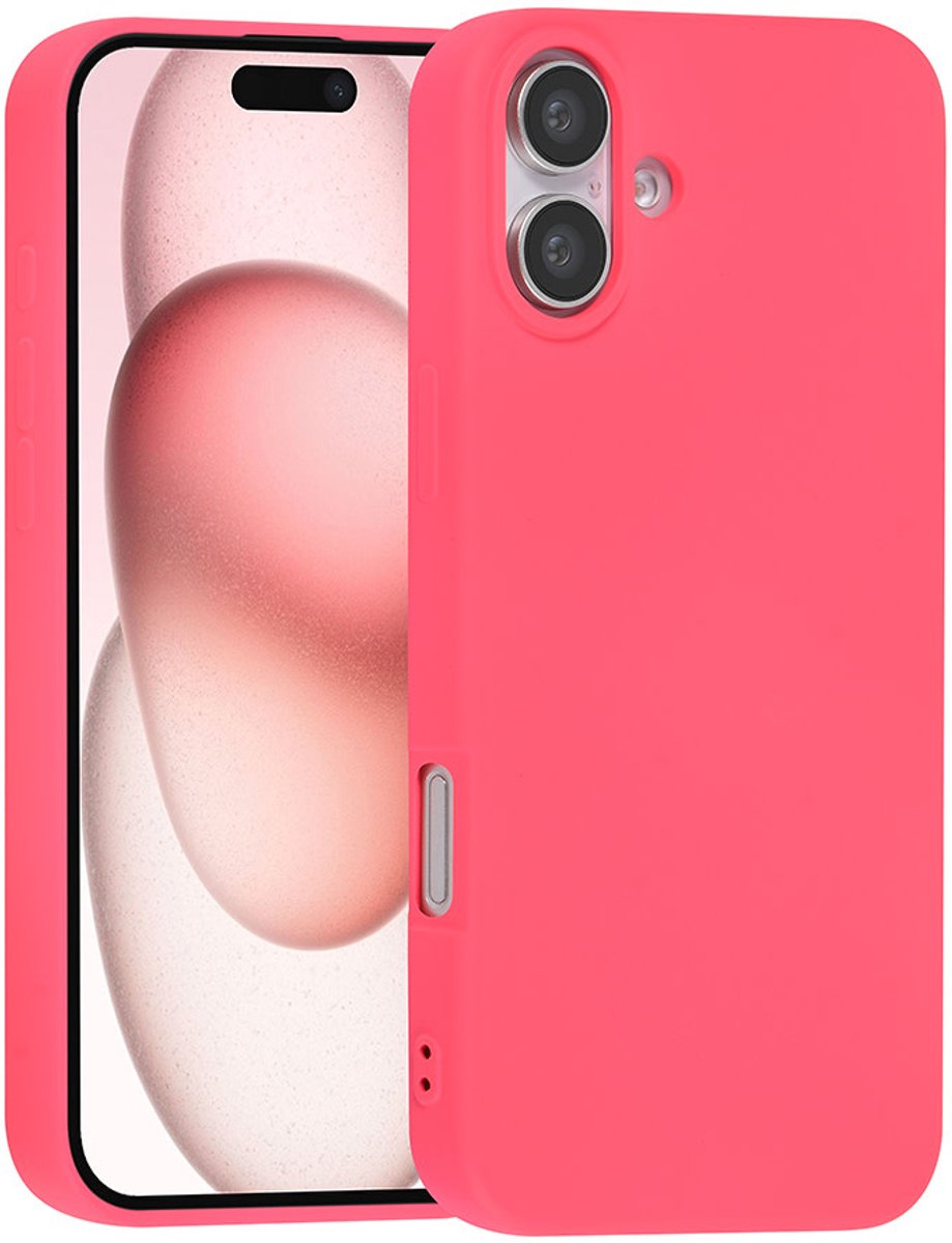 TUNIQ telefoonhoesje voor Apple iPhone 16 Plus - TPU backcover - Felroze