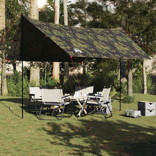 vidaXL - Kampeerluifel - waterdicht - 438x376x212 - cm - camouflage van Vidaxl — afbeelding 3