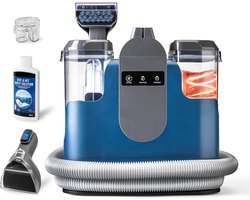 Tapijtreiniger - Tapijtwassers - Nat-Droogstofzuigers - met Accessoires - met Stopcontact - voor Huis - Garage - Auto - Tapijt - 500W - 950ml Vuilwatertank - 1600ml Zoetwatertank - Blauw