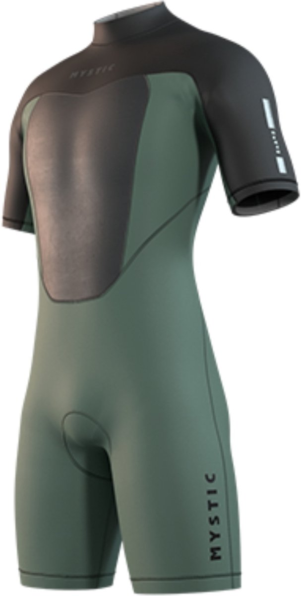 2025 Mystic Heren Brand 3/2mm Rug Ritssluiting Shorty Wetsuit 35000.25