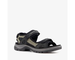 ECCO Onroads leren dames sandalen zwart groen - Maat 38