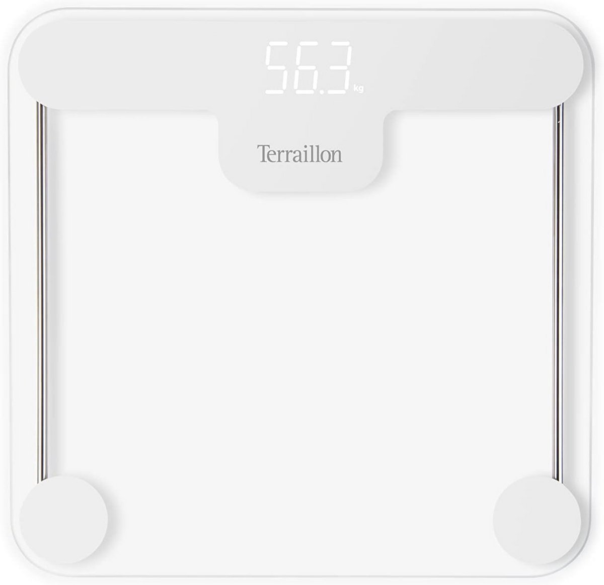 Glazen Personenweegschaal - Compact met Onzichtbaar Display - Capaciteit 180 kg - Wit