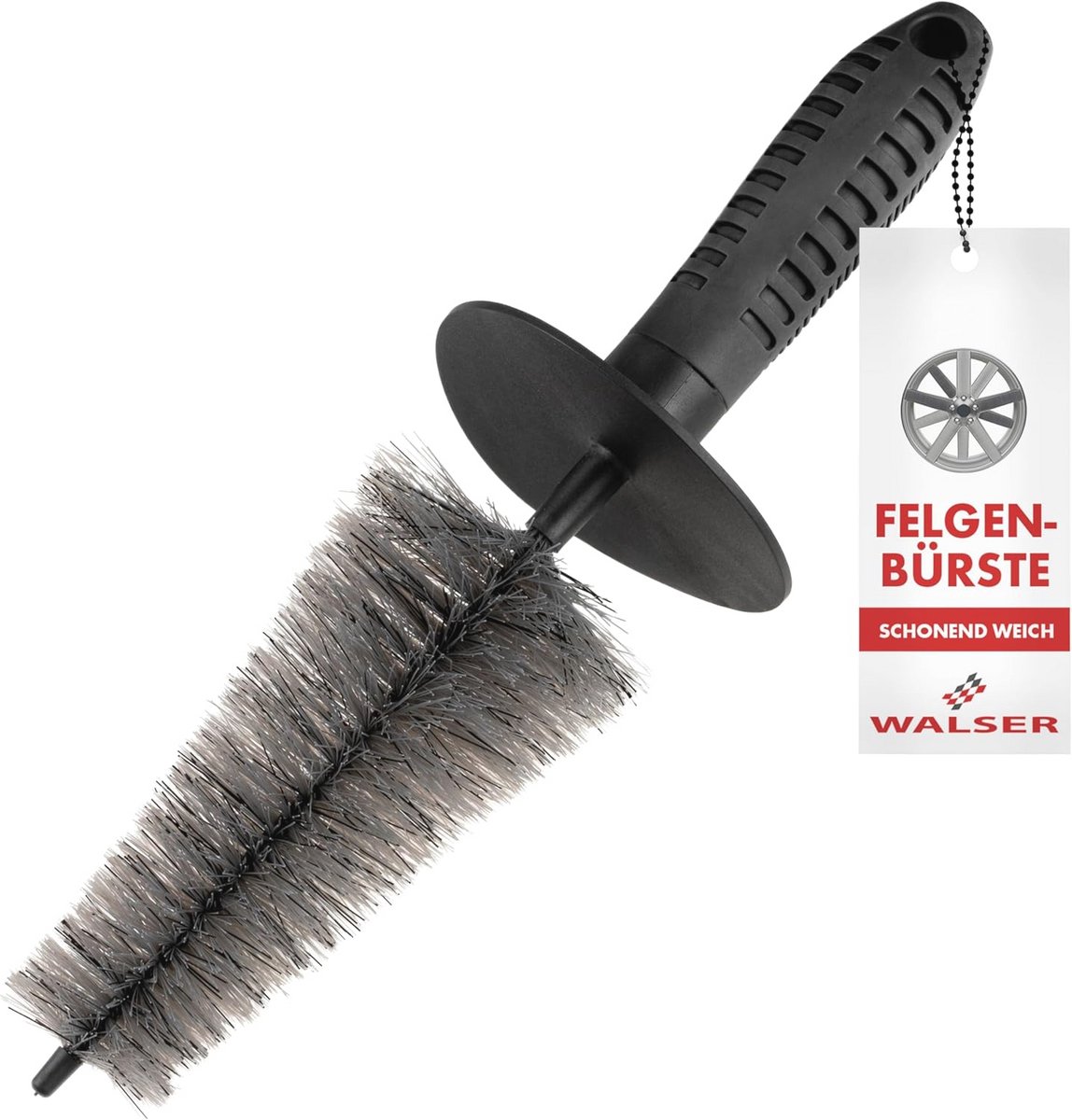Premium Velgenborstel 32 cm met Ergonomische Steel en Spatbescherming - Kras- en Streeploos Reinigen voor Auto