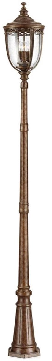 Feiss LED Tuin Pilaar English Bridle | 3X E14 Max 60W | IP44 (Outdoor) | British Bronze