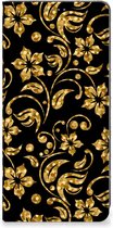 Bookcase Cadeau voor Oma OnePlus 11 Telefoonhoesje Gouden Bloemen