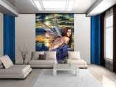 Fairy Sea Flowers Wings Photo Wallcovering