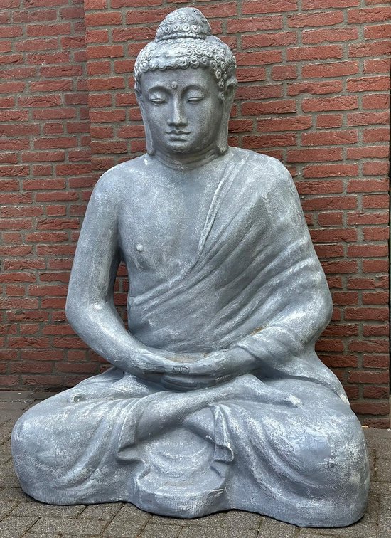 Goodyz- Groot statue de Bouddha - 160 cm de haut - couleur béton -