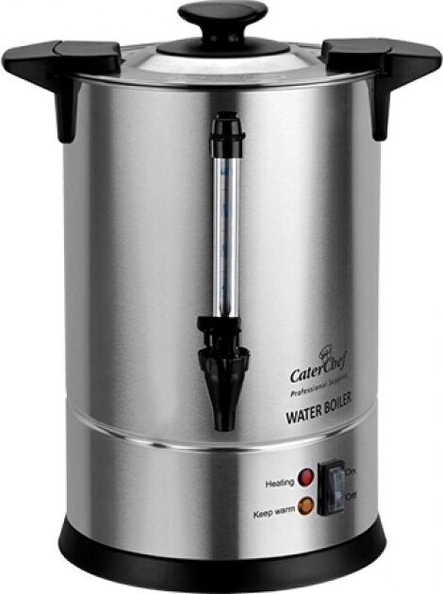 CaterChef Waterkoker, Professioneel, Buffet & Horeca, RVS, 5 liter, met Dispenser en Waterniveau venster