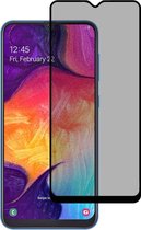 Smartphonica Privacy full cover voor Samsung Galaxy A50 tempered glass screenprotector van gehard glas met afgeronde hoeken geschikt voor Samsung Galaxy A50