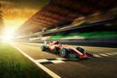 Fotobehang F1-Auto Op De Finish - Vliesbehang - 360 x 240 cm