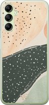 Hoesje geschikt voor Samsung Galaxy A14 5G - Abstract peach - Soft Case - TPU - Print - Multi - Mooie Telefoonhoesjes