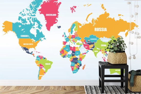 Papier peint photo Wereldkaart - Papier peint non tissé - 315 x 210 cm