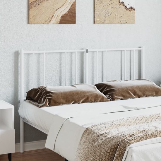 vidaXL - Bedframe - Wit - Staal - 120 x 200 cm | Leen Bakker