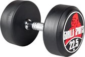Gorilla Sports Dumbell - 22,5 kg - Gietijzer (rubber coating) - Met logo