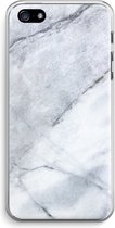 Case Company® - Hoesje geschikt voor iPhone 5 / 5S / SE (2016) hoesje - Witte marmer - Soft Cover Telefoonhoesje - Bescherming aan alle Kanten en Schermrand