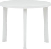 vidaXL Table de jardin 89 cm plastique blanc