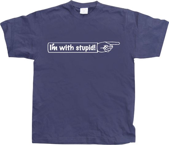 I�m With Stupid! - Medium - Blauw