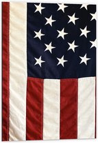 Dibond - Amerikaanse Vlag - 60x90 cm Foto op Aluminium (Wanddecoratie van metaal)