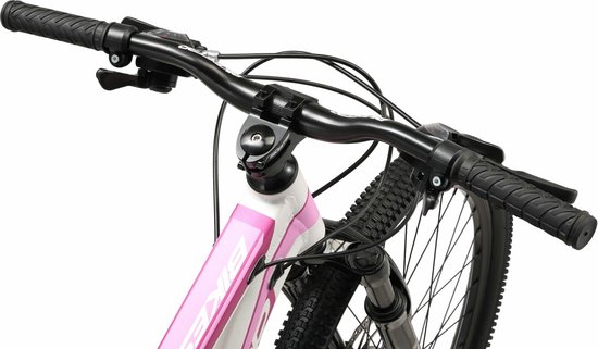 Bikestar 26 inch, 21 speed hardtail Sport MTB, wit / roze - Bikestar