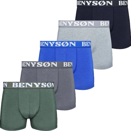 Boxershort Heren | Benyson | 5 Pack | Katoen | | Mix Kleur | Ondergoed Heren | Onderbroeken Heren |
