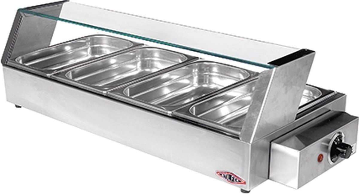 Warmhoudvitrine (Cap.GN1/3X4-40Mm) - Stilfer 527010 - Horeca & Professioneel