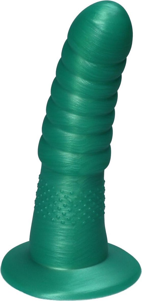 Goedkoopste Ylva & Dite - Aria - Siliconen Anale / Vaginale dildo - Made in Holland - Fruit Groen Metallic