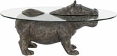 Bijzettafel DKD Home Decor Kristal Transparant Koper Hars Koloniaal Nijlpaard (80 x 50 x 37 cm)