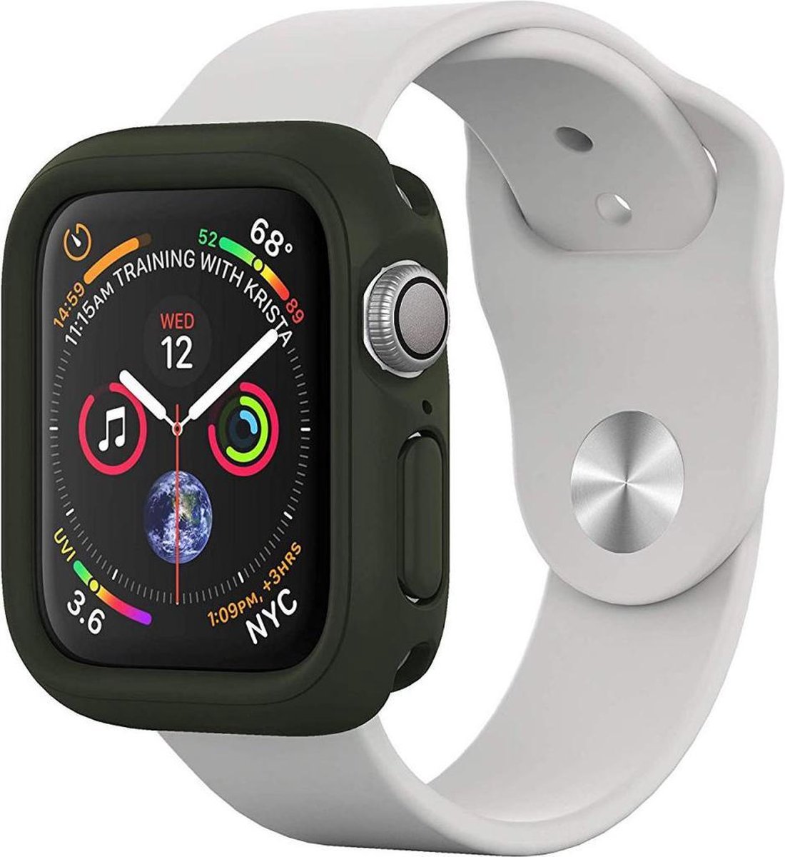 RhinoShield CrashGuard NX Hoesje Bumper - Apple Watch 44mm - Groen
