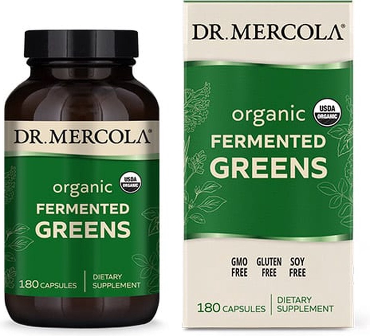 Goedkoopste Dr. Mercola - Organic Fermented Greens - 180 capsules
