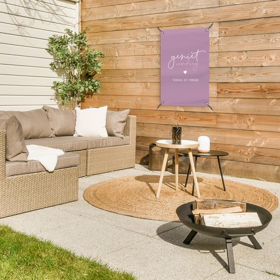 Décoration de jardin Profitez d'aujourd'hui, répétez-le demain - Citations - Proverbes - 40x60 cm - Affiche jardin - Toile jardin - Affiche extérieure