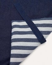 Kave Home - Draagbare Tabby-deken voor huisdieren 100% katoen gecombineerde grijze en blauwe strepen 6