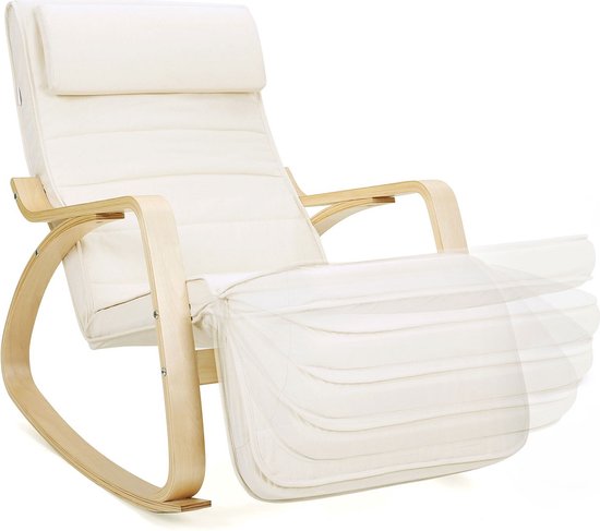 Chaise à bascule de Luxe - Pour l'intérieur - Chaise longue avec oreiller - Adultes - Chaise longue - Moderne