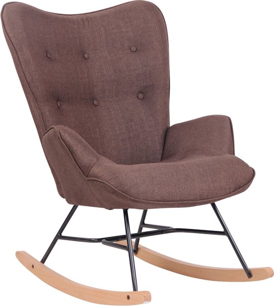 schommelstoel - Bruin - Stoel - stoelen - 62 x 55 cm - 100% polyester - luxe stoel