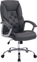 Bureaustoel Silvino XL - Op wielen - Wit - Voor volwassenen - Kunstleer - Ergonomische bureaustoel - In hoogte verstelbaar