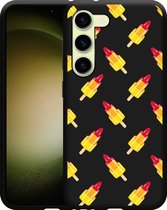 Cazy Hoesje Zwart geschikt voor Samsung Galaxy S23 Raketjes