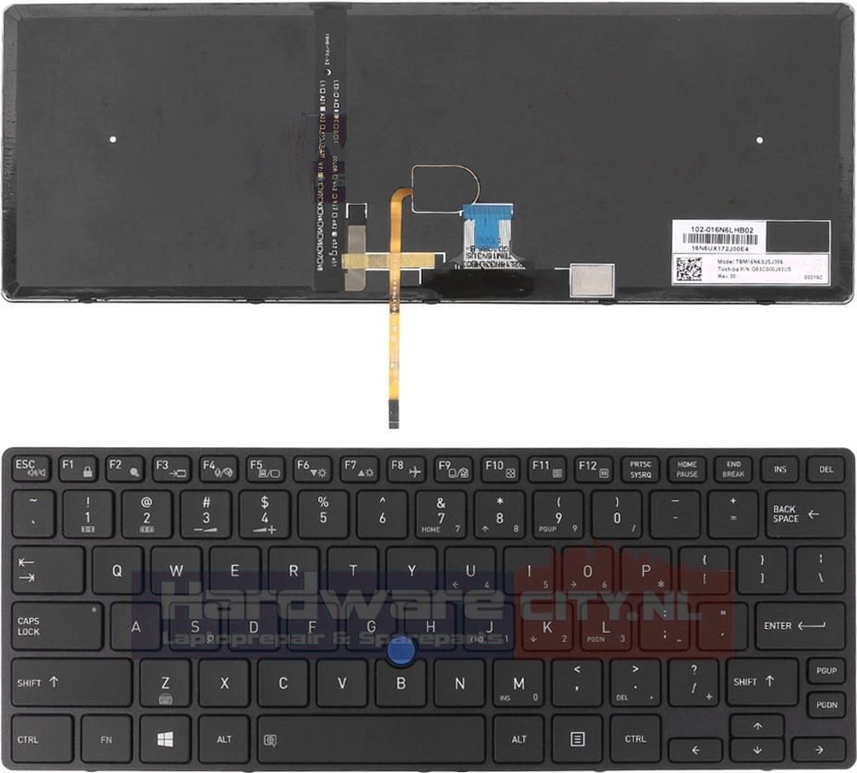 Toshiba Portege X30-E-1GJ backlit keyboard (US/NL Qwerty)