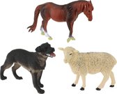 Toi-toys Dierenset Boerderij Dieren Paard/schaap/hond 3 Stuks