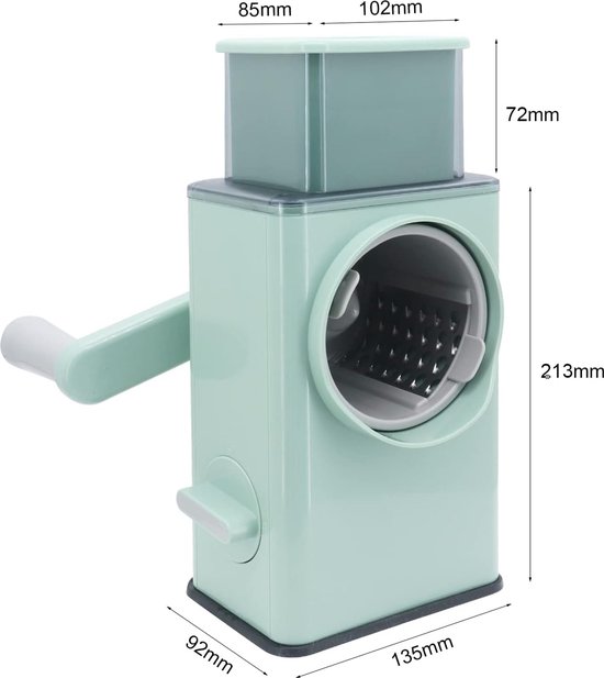 Huanyu Elektrische frietsnijder, elektrische aardappelsnijder met 2 mesmaten, multifunctionele elektrische groentesnijder voor aardappelen, wortelen en komkommers (groen