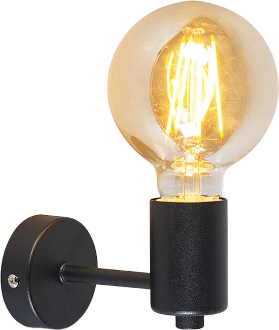 QAZQA Facil - Applique murale - 1 lampe - mm - noir