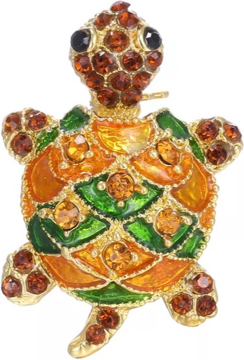 Zelto-Broche Schildpad-Dames Broche-Heren Broche-Schildpadjes-Dieren Broche-Broches-Broche Boetiek-Zelto- Mini Schildpad- Kleur